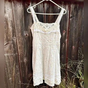 Johnny Was Crochet Boho Chic Dress